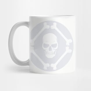 Skull and bones pattern white & winter gray Mug